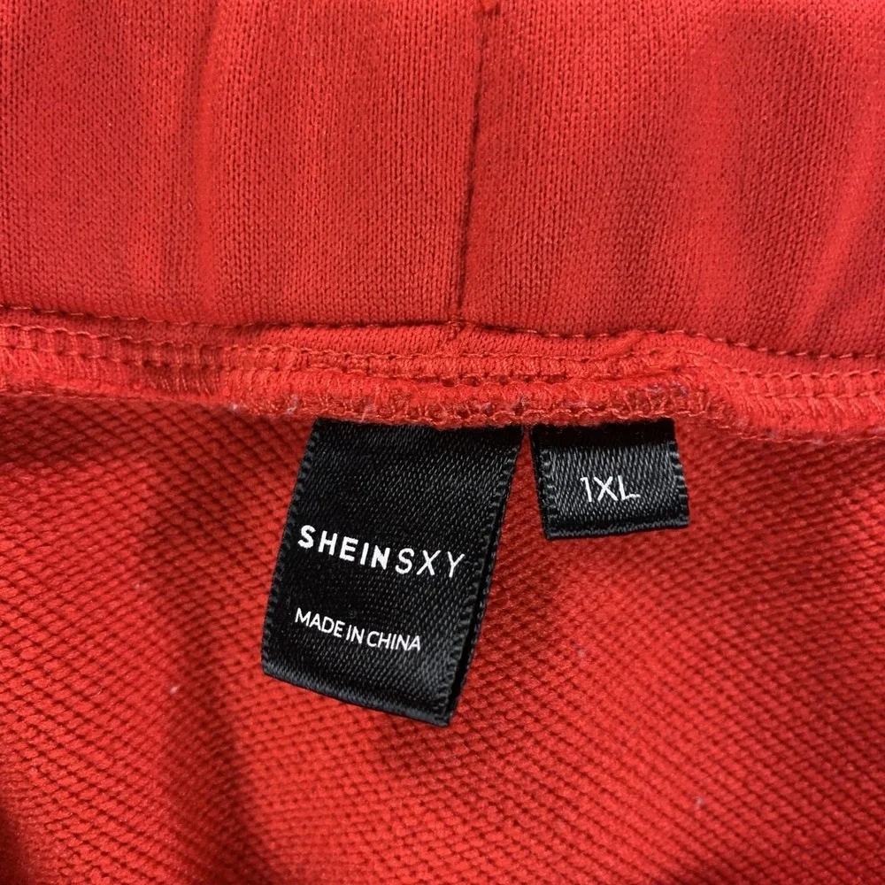 Shein SXY Skirt Womens 1XL Red Bodycon Mini Stretch Pull On High Waist Casual